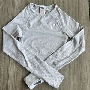 Gymshark Heather Gray Seamless Long Sleeve Crop